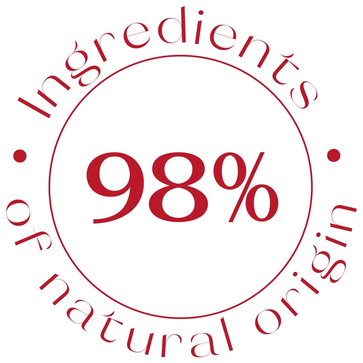 98% ingredients of natural origin